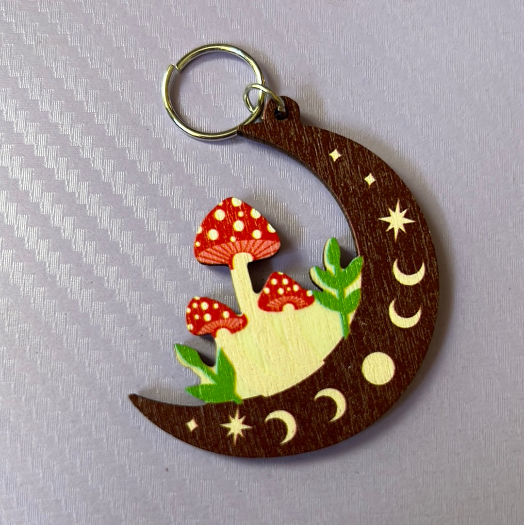 Mushroom Moon Charm - Pandoras Lox Dread Shop