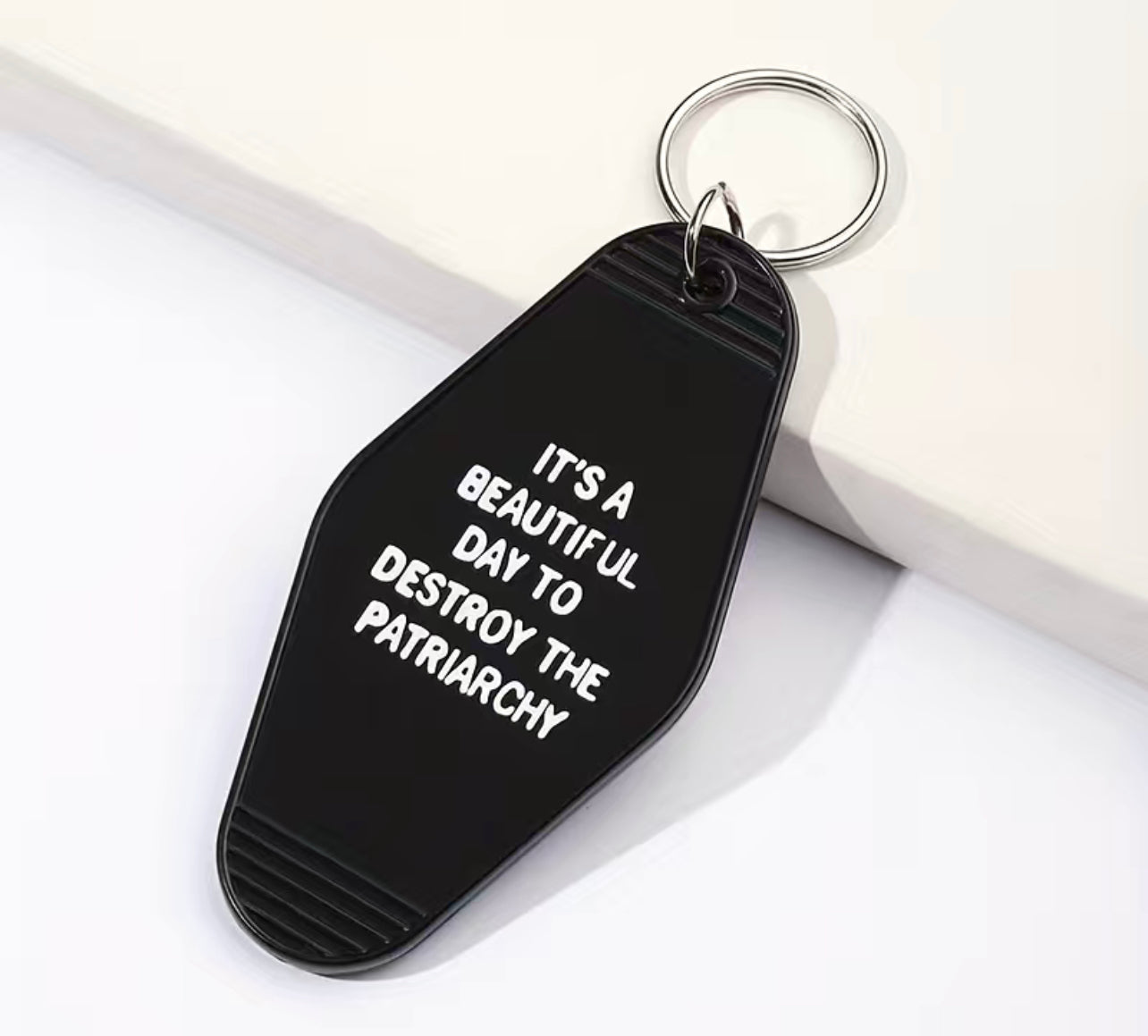 Destroy The Patriarchy Keychain - Pandoras Lox Dread Shop