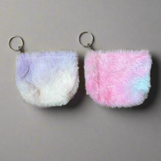 Furry Pastel Coin Purse