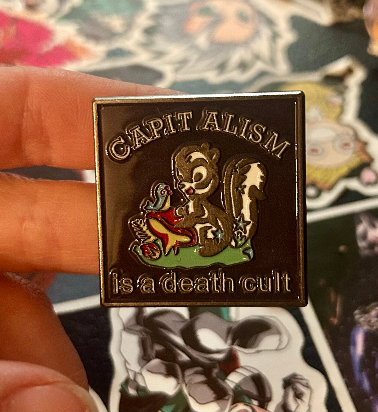 Capitalism Is A Death Cult Pin
