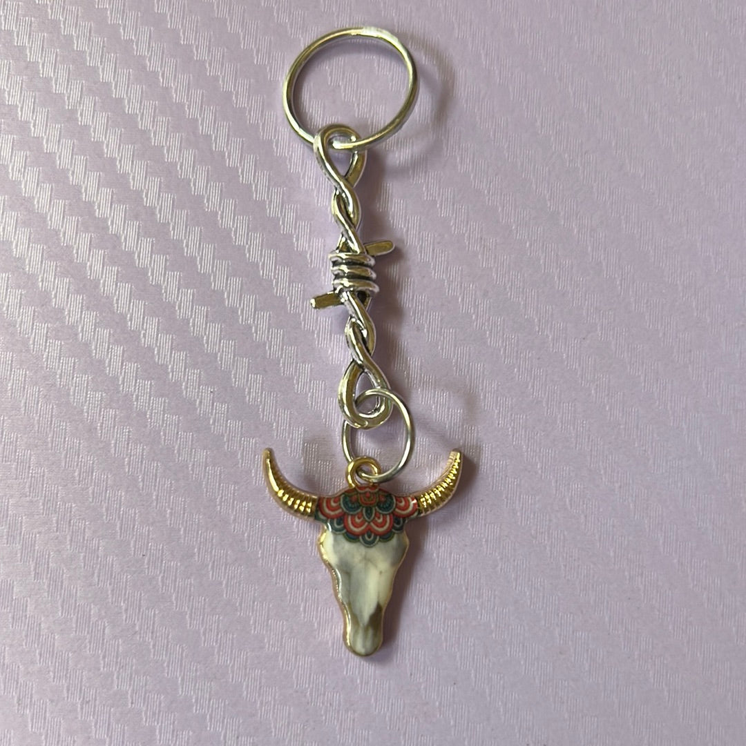 Barbed wire & Skull Charm - Pandoras Lox Dread Shop