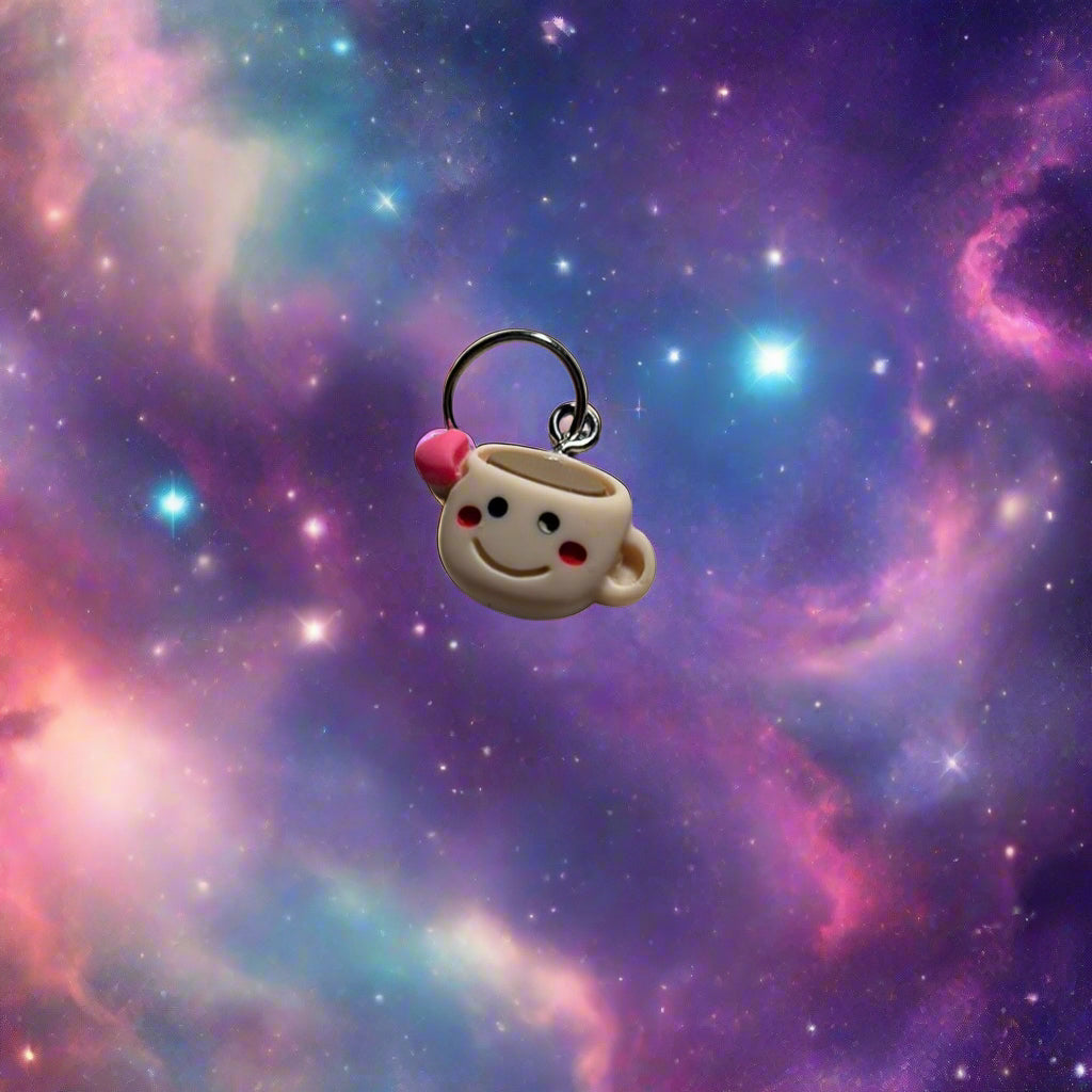 Coffe Cup Charm - Pandoras Lox Dread Shop