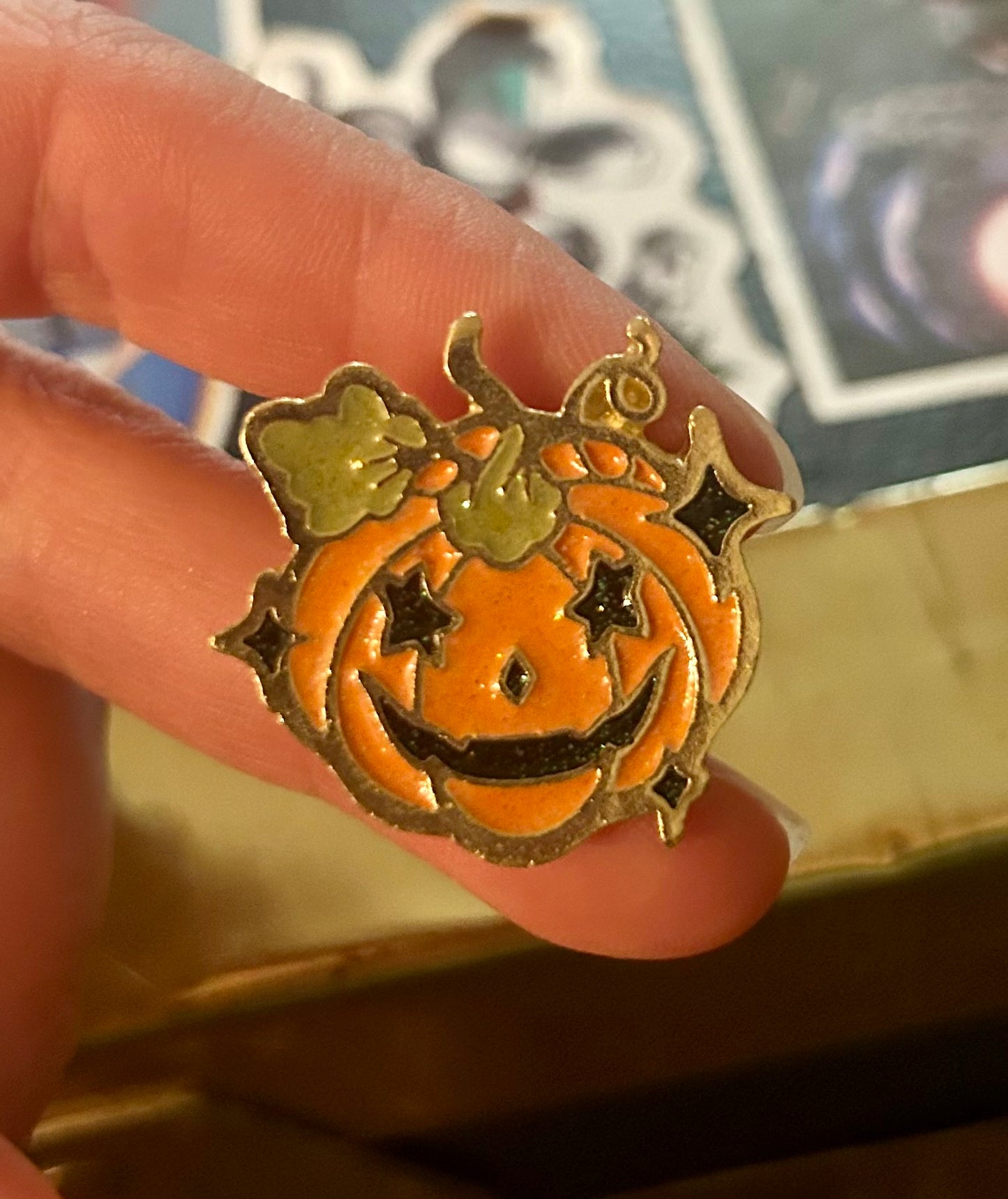 Sparkly Pumpkin Pin
