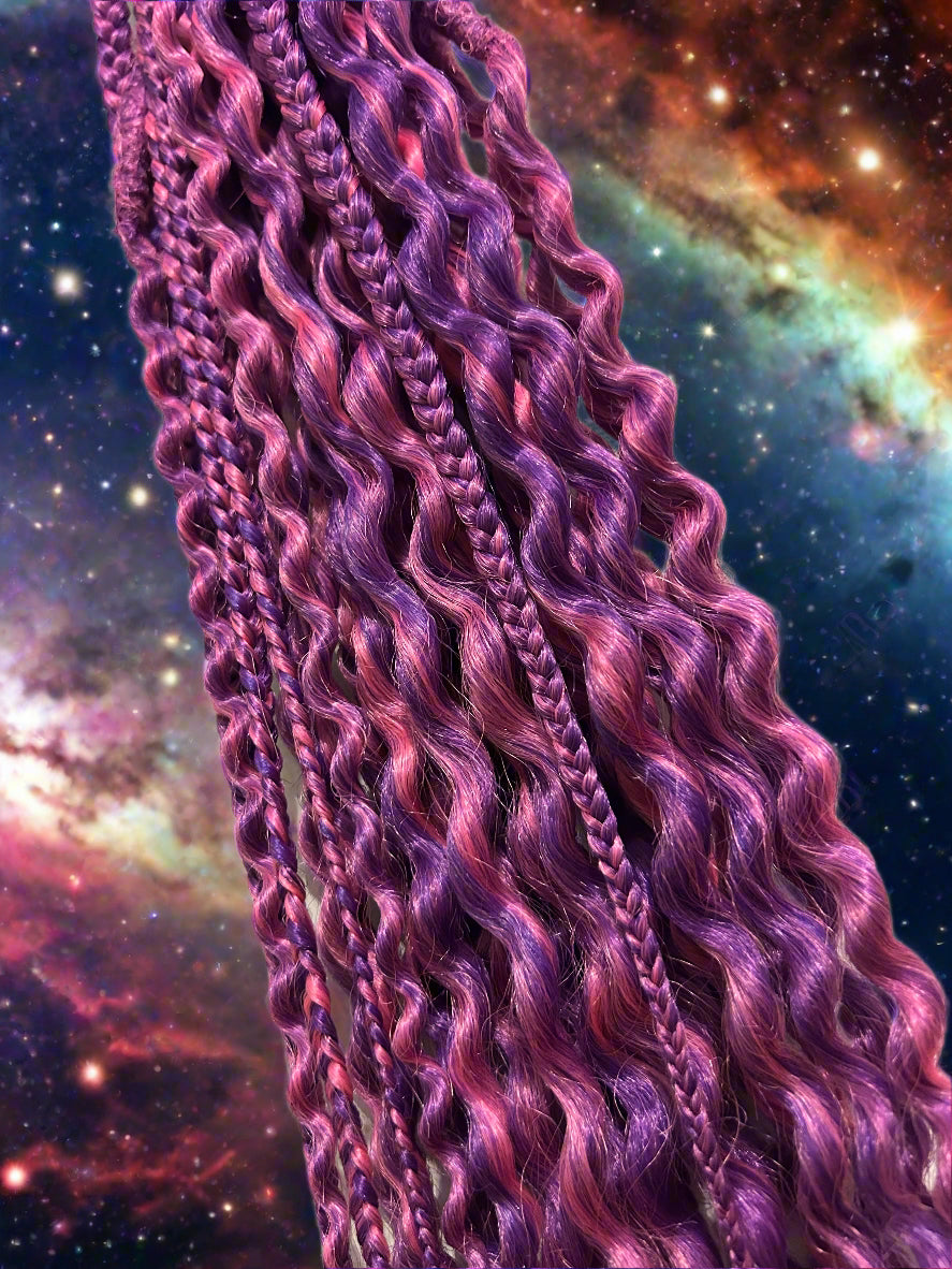 Pink & Purple Swirl Dreadlocks