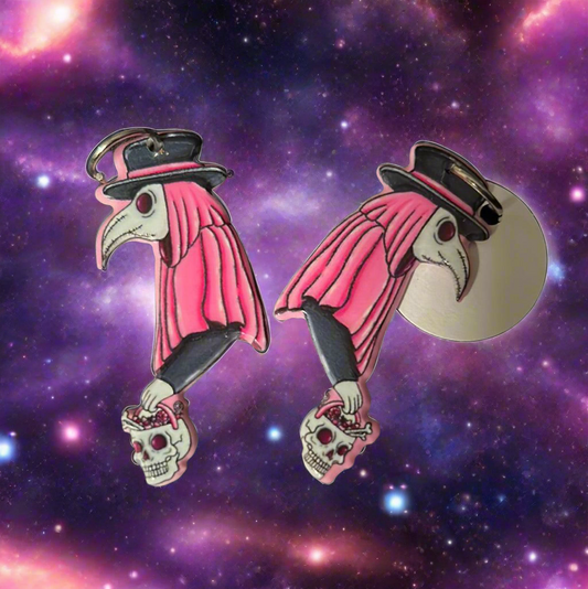 Pink Plague Doctor Charm