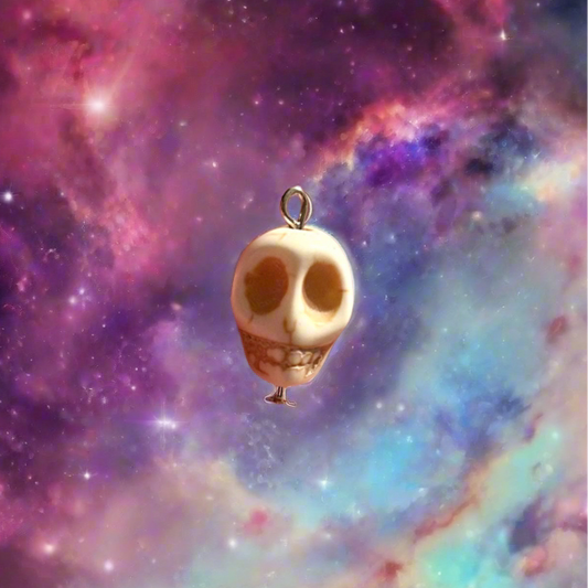 White Skull Charm