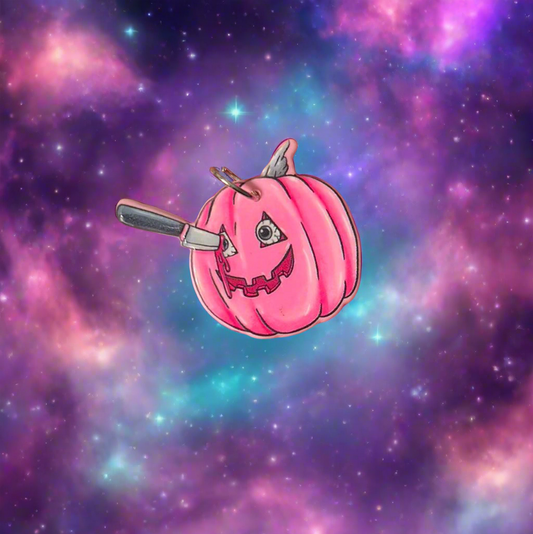 Killer Pink Pumpkin Charm