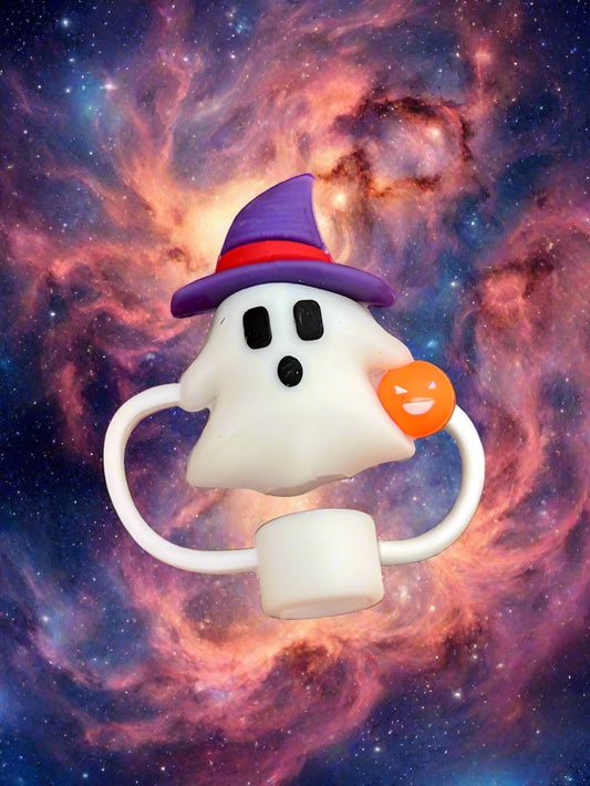 Witchy Ghost Straw Cover