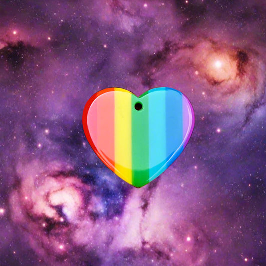 Rainbow Heart Charm