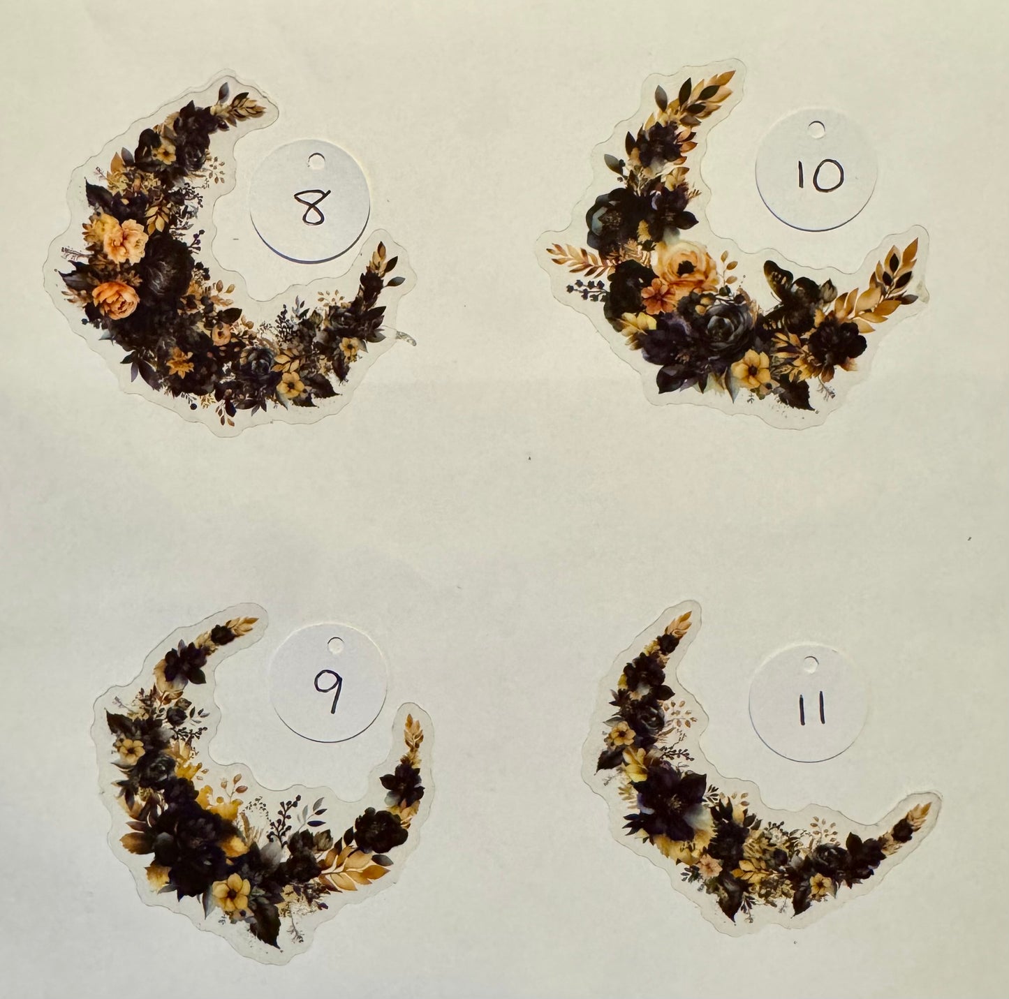 Transparent Floral Moon Sticker