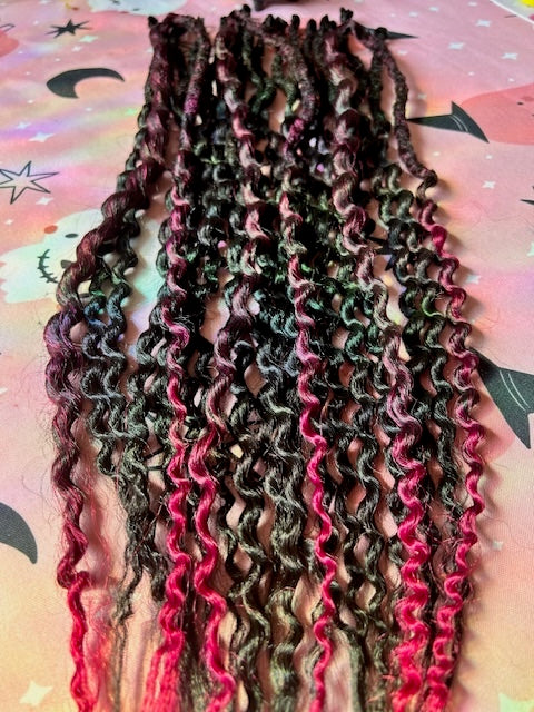 Black & Burgundy Ombre Dreadlocks
