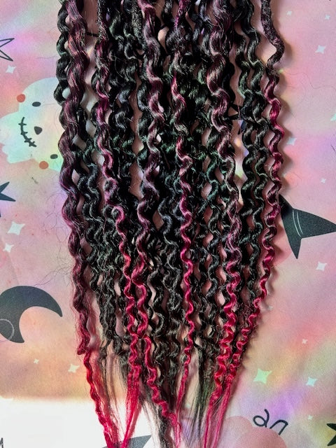 Black & Burgundy Ombre Dreadlocks