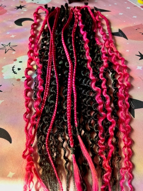Black & Magenta Dreadlocks