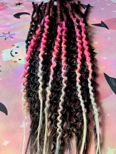 Black & Pink Ombre Dreadlocks
