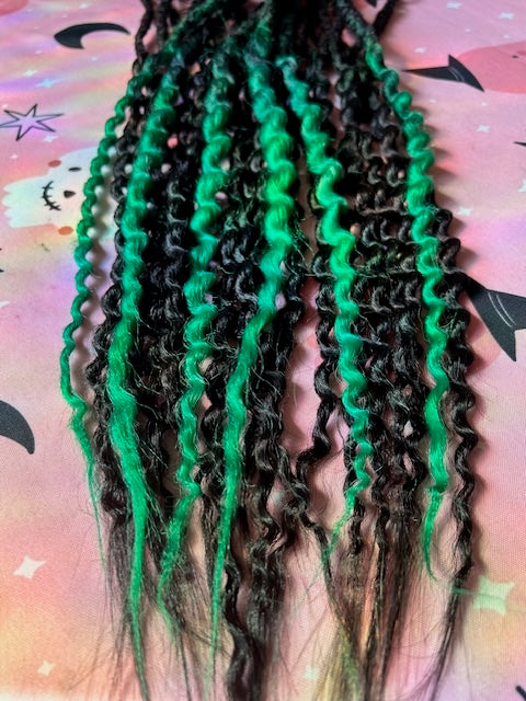 Black & Green Ombre Dreadlocks