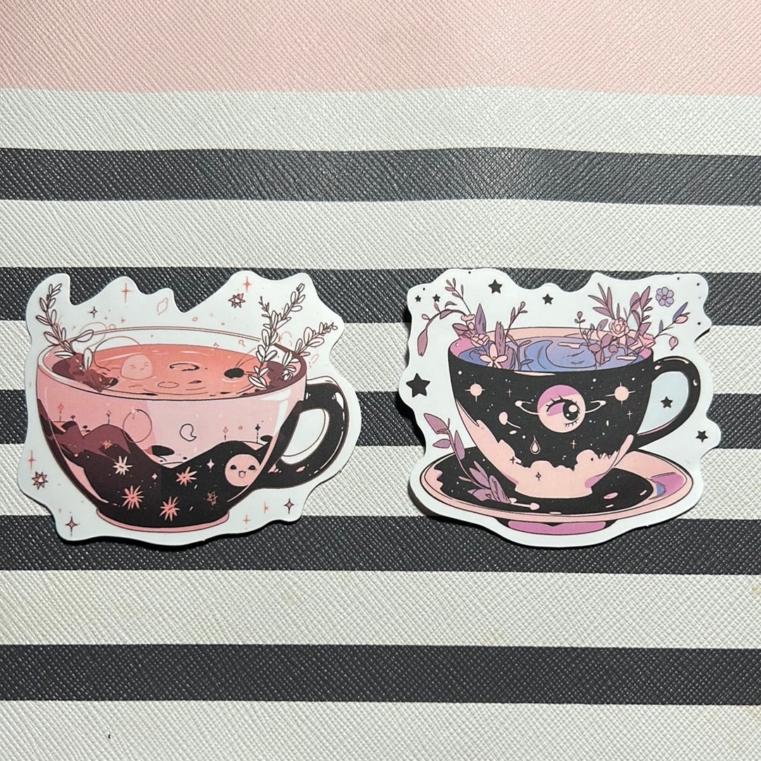 Tea Cup Stickers - Pandoras Lox Dread Shop