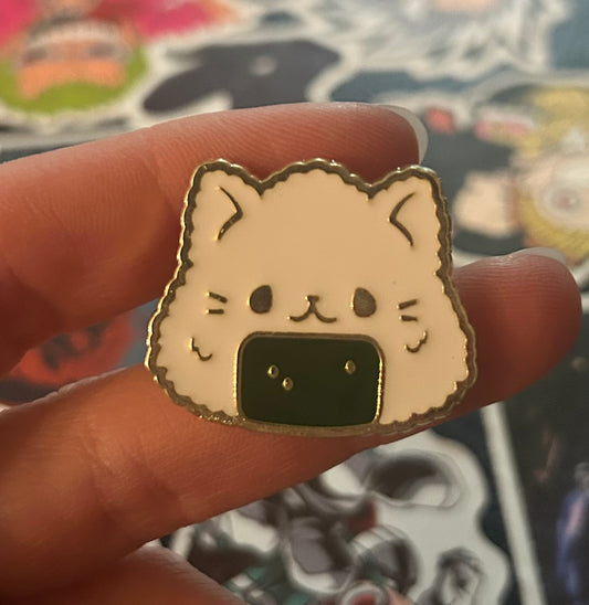 Rice Ball Cat Pin